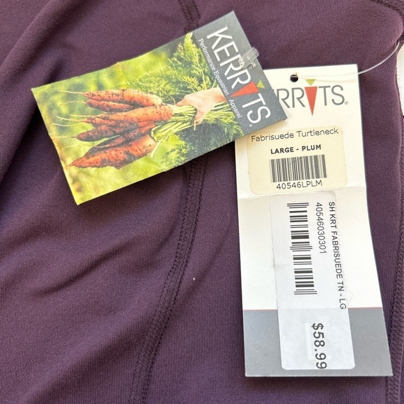 KERRITS/ Equestrian Apparel/ NWT/ Purple Mock Neck/ Riding Top/ L - Picture 5 of 10